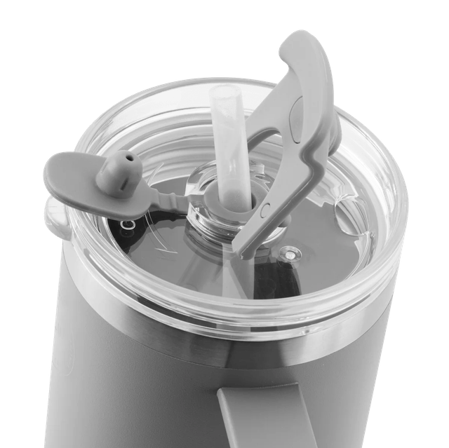 Thermo Cup with Straw Light Grey 885ML
