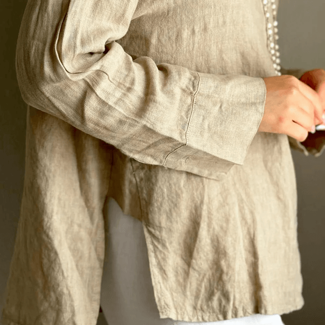 Margot linen shirt, cashmere