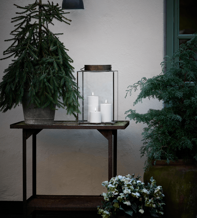 Outdoor Candle White 10,1 x 17,8 cm