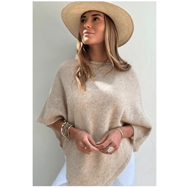 Bettany Poncho Beige