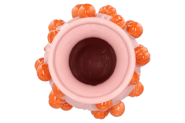 Fruit mandarin light pink vase 