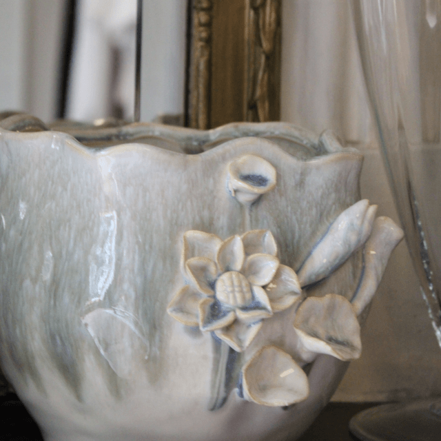 Pot bloemen lichtblauw S