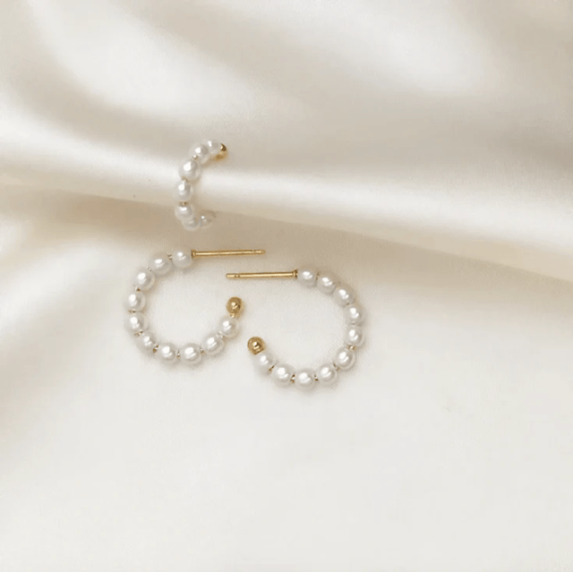 Pearl Hoop Set