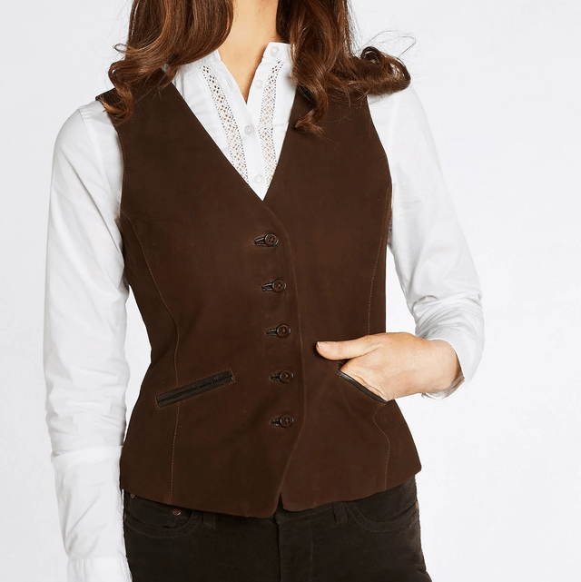 Dubarry Greville Leren Gilet voor Dames - Walnut