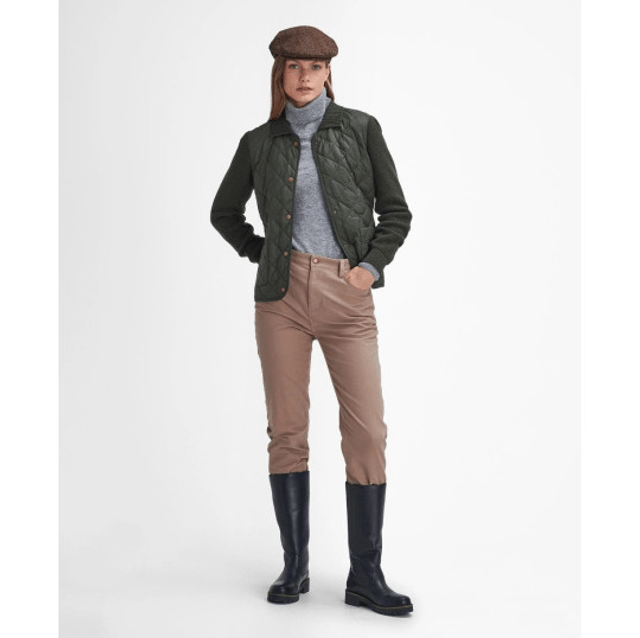 Barbour Allendale Knitted Cardigan Olive 