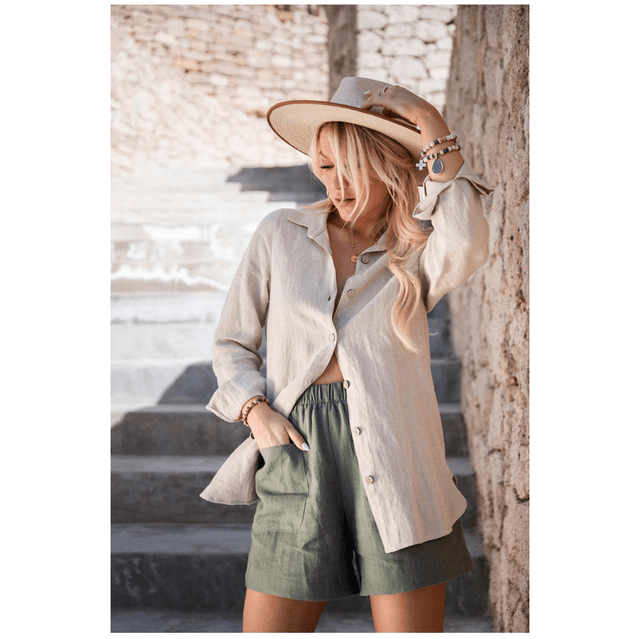 Boyfriend Blouse Naturel