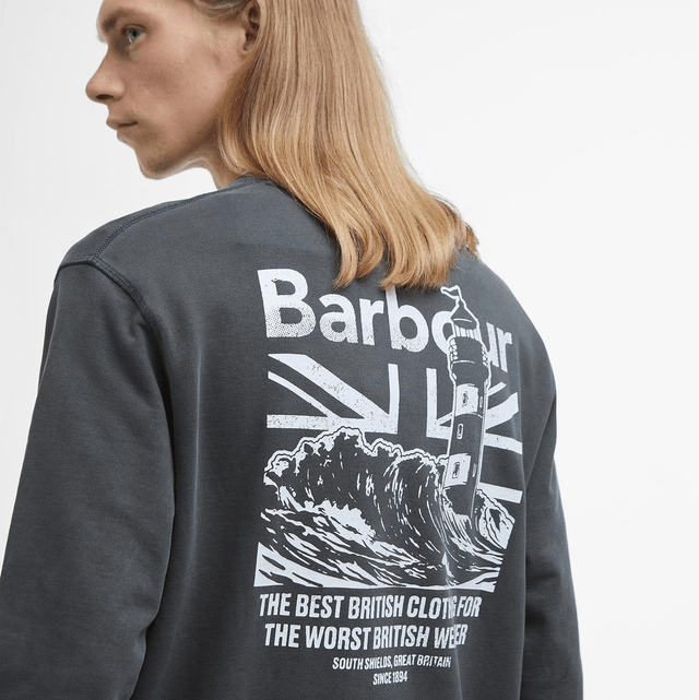 Barbour Bulford Graphic Sweatshirt Gunmetal