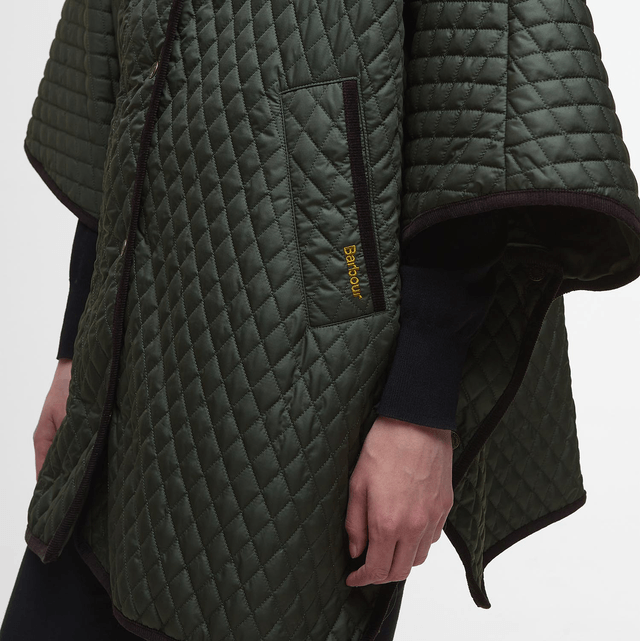 Barbour Oakham Quilted Cape Olive