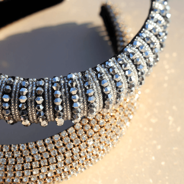 Haarband Shiny Silver