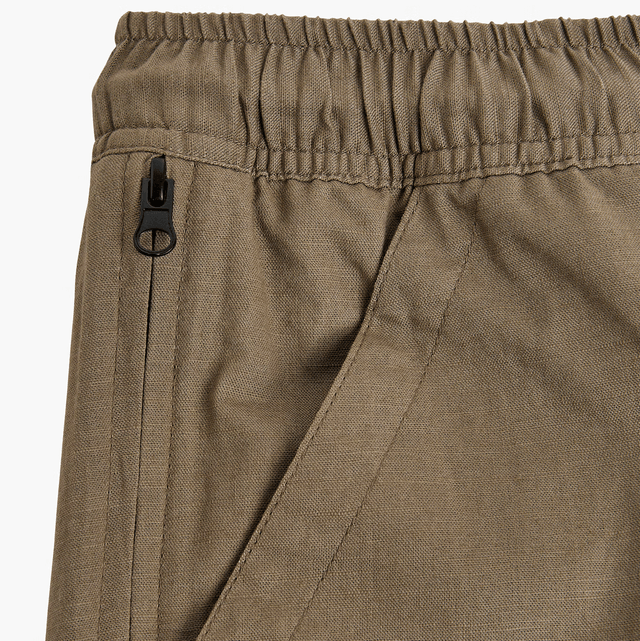 OAS Taupe Cargo Linen Pants
