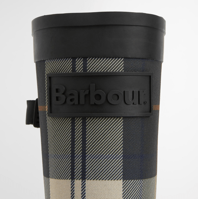 Barbour Dena Wellington Boots Black Tartan