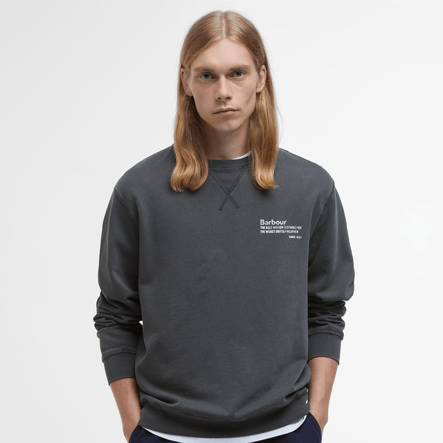Barbour Bulford Graphic Sweatshirt Gunmetal