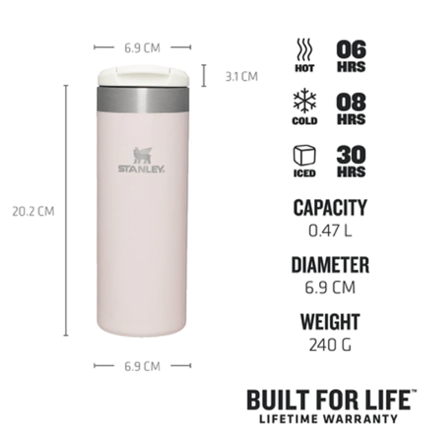 Stanley AeroLight™ Transit Mug 0.47L Rose Quartz Metallic