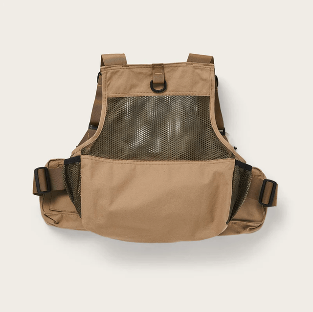Filson Mesh Fishing Strap Vest Dark Tan