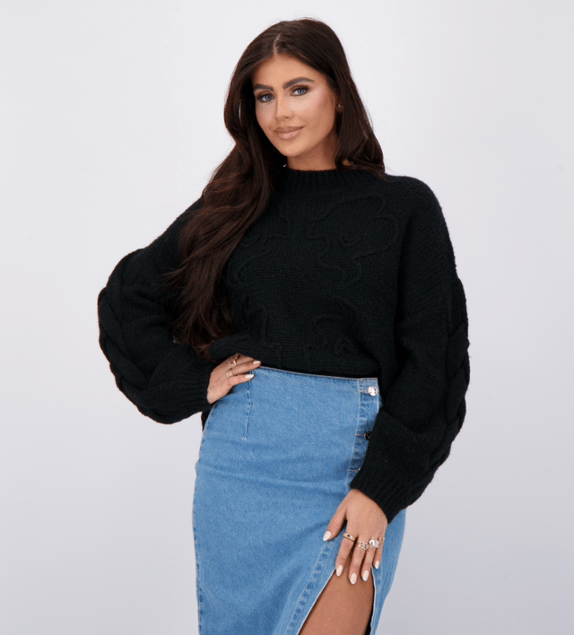 Reinders Denim Long Pencil Skirt 