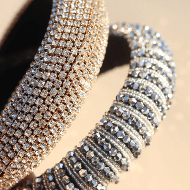 Haarband Shiny Gold & Stones