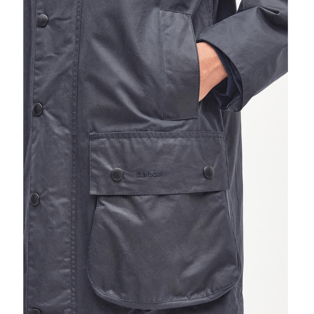 Barbour Border® Wax Jacket Navy