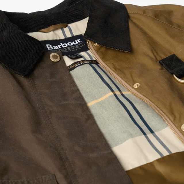 Barbour Alma Waxed Jacket Sand Archive Olive Beech Ancient