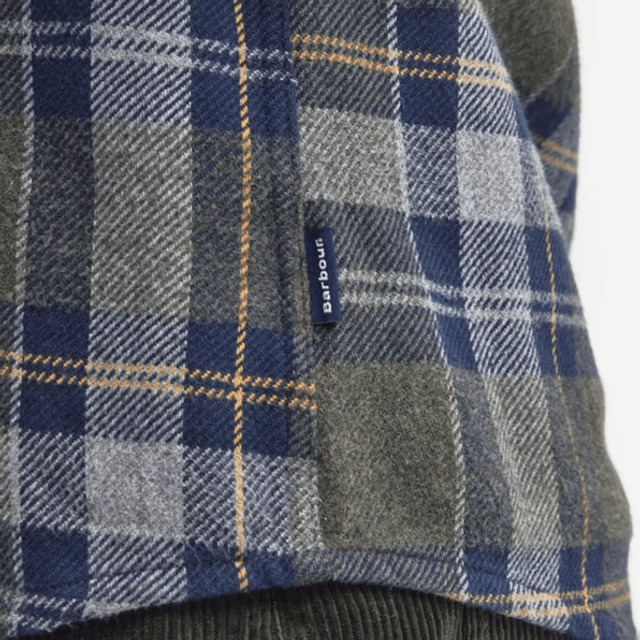 Barbour Snowcap Tailored Checked Shirt Olive Marl