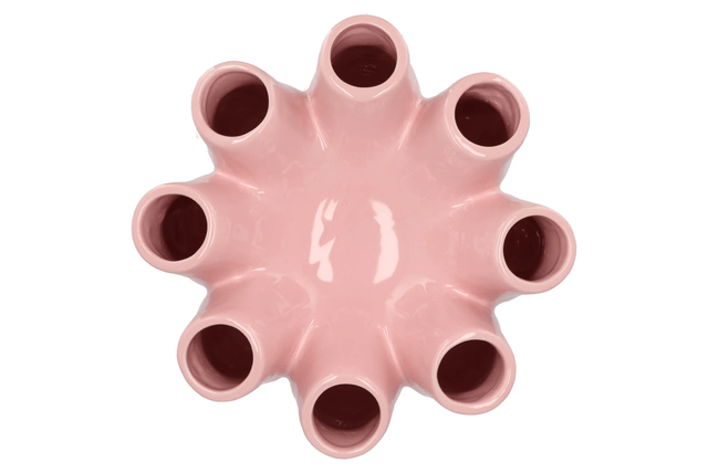 Luna light pink tube vase 