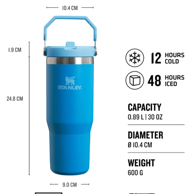 Stanley IceFlow™ Flip Straw Tumbler 0.89L Azure