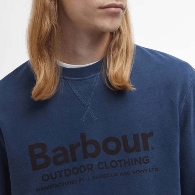 Barbour Larkhill Crew Neck Sweatshirt Navy