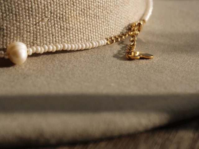 Hoed Ketting TS Off White Beads and Pearls