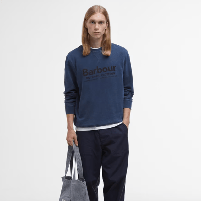 Barbour Larkhill Crew Neck Sweatshirt Navy