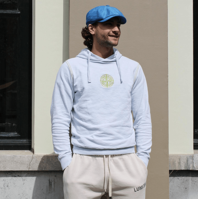 Stetson Hatteras Linen Herringbone Light Blue