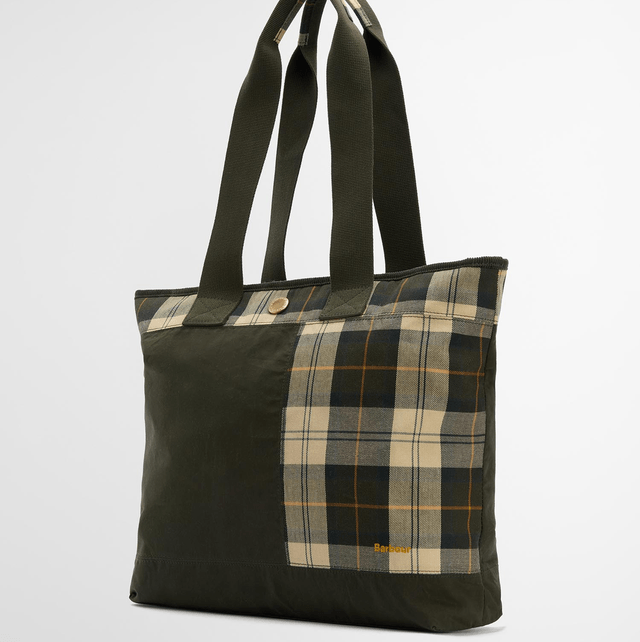 Barbour Mya Patchwork Tote Bag Sage 