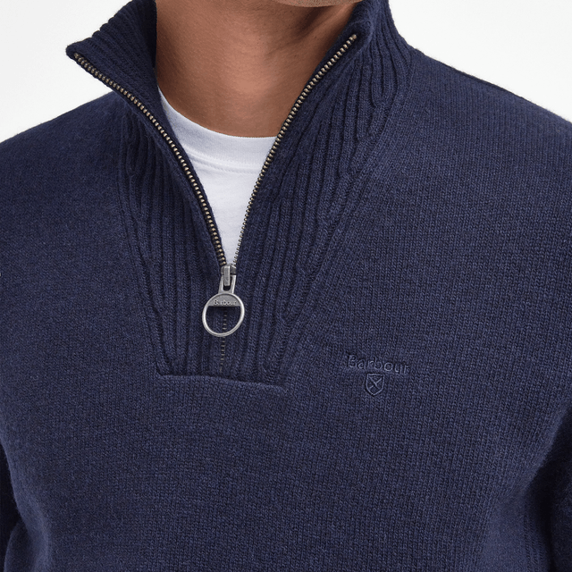 Barbour Essential Lambswool Half Zip Navy
