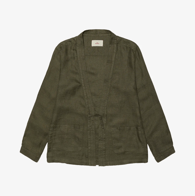 Shatsu San thick linen design Dark Green
