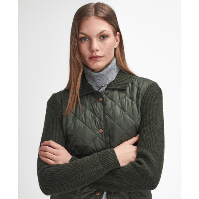 Barbour Allendale Knitted Cardigan Olive 