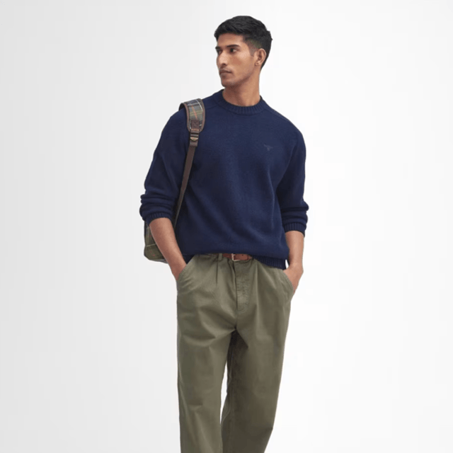 Barbour Grangetown Crew Neck Sweater Navy