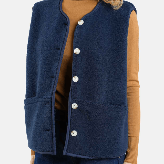 VITA Sleeveless Jacket Navy