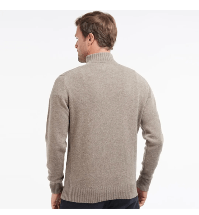 Barbour Essential Lambswool Half Zip Dark Stone