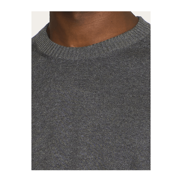 Merino Crew Neck Sweater Dark Grey Melange