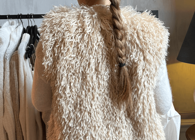Furry Vest Off White