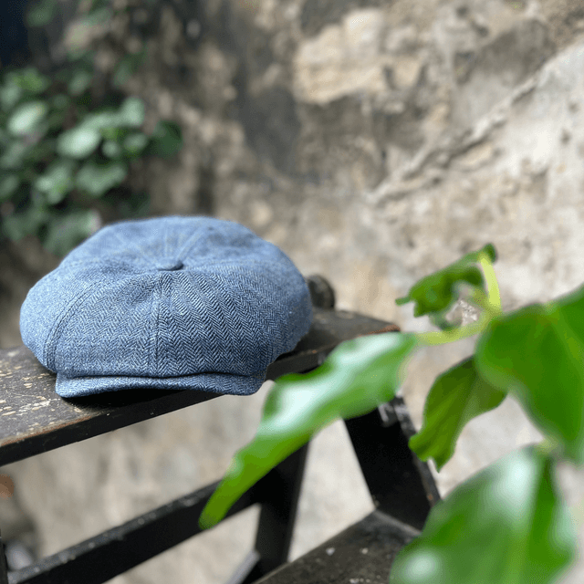 Stetson Hatteras Linen Herringbone - Navy Herringbone 