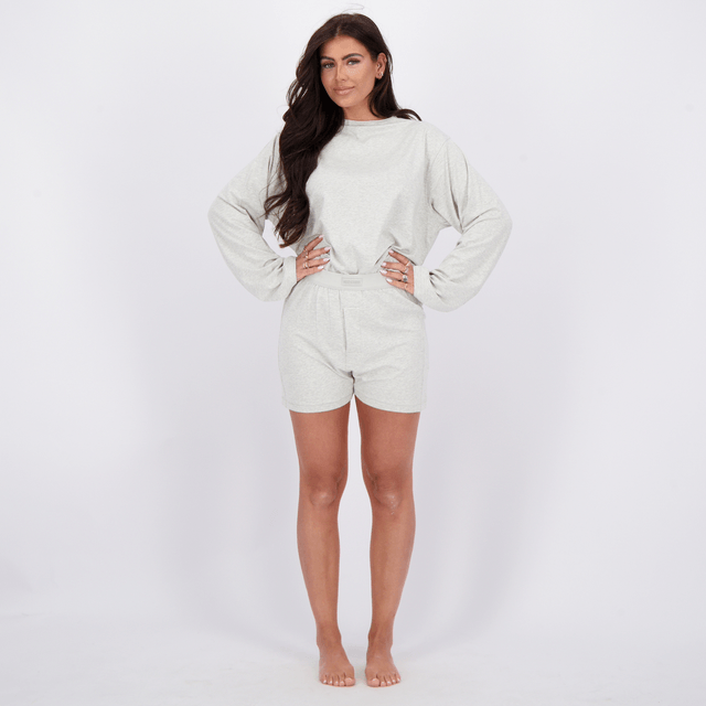 Reinders Modal T-Shirt Light Grey Long Sleeves