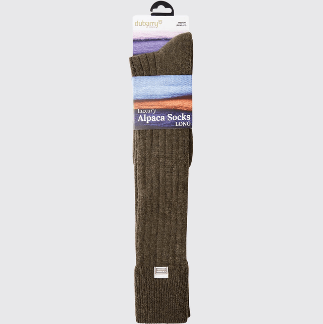 Dubarry Alpacawol sokken - Lang - Olive