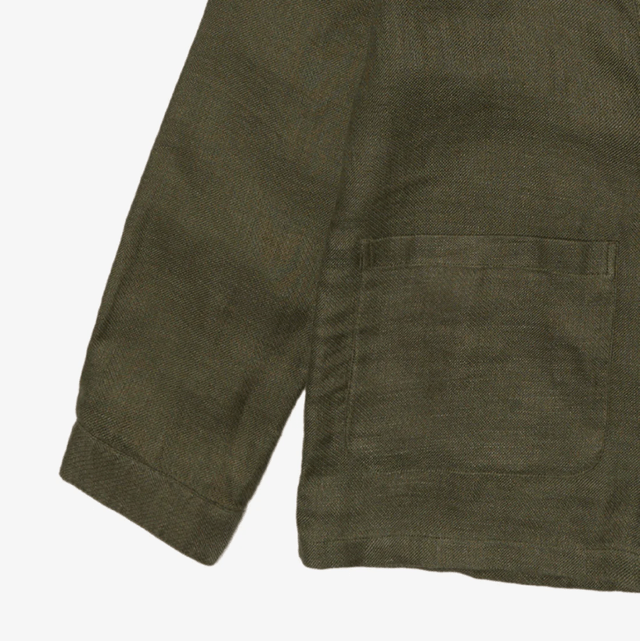 Shatsu San thick linen design Dark Green