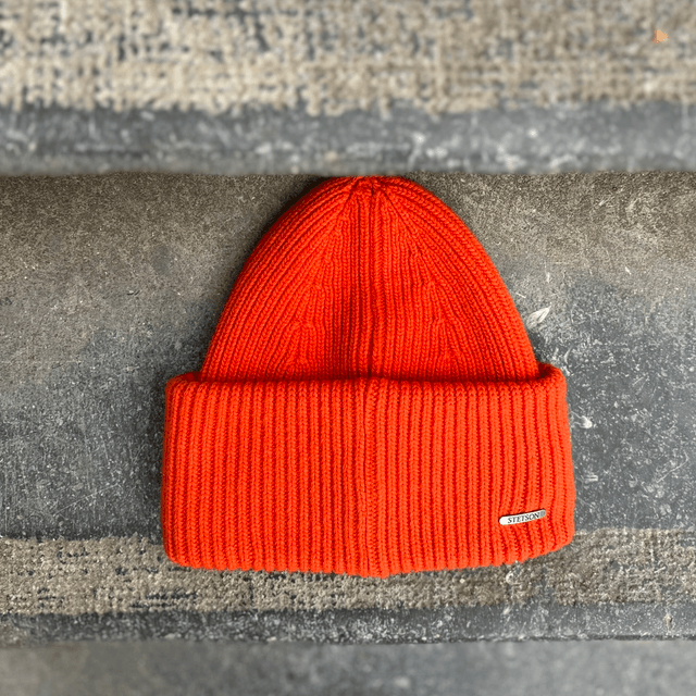 Stetson Beanie Merino Orange (oversized)