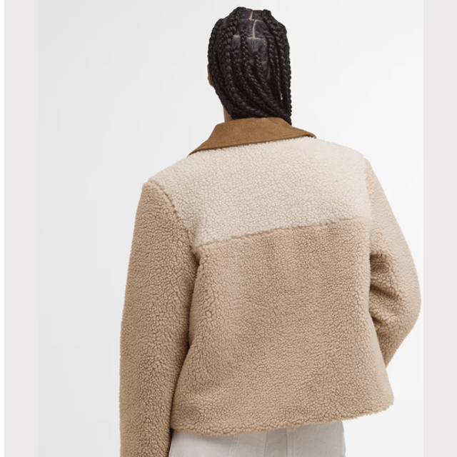 Barbour Malena Fleece Natural Ecru 