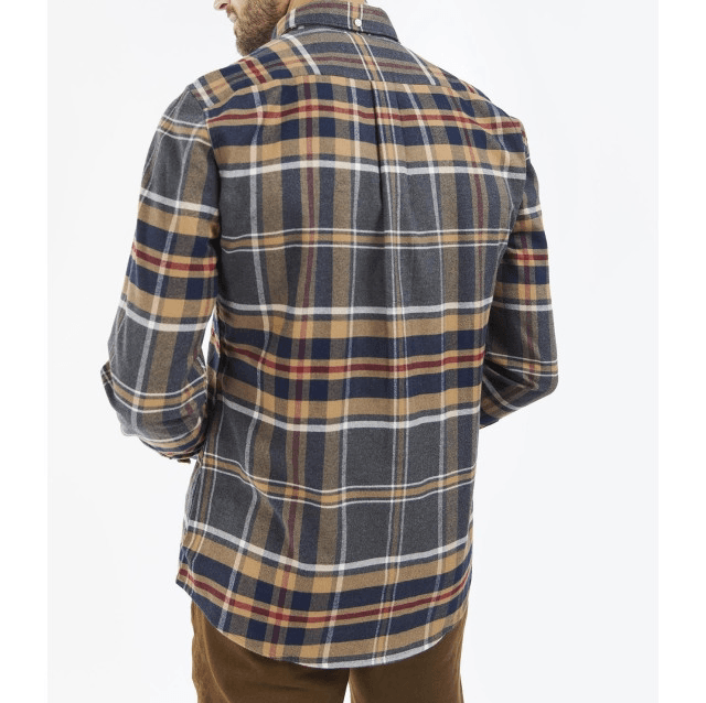 Barbour Ronan Tailored Checked Shirt Grey Marl 