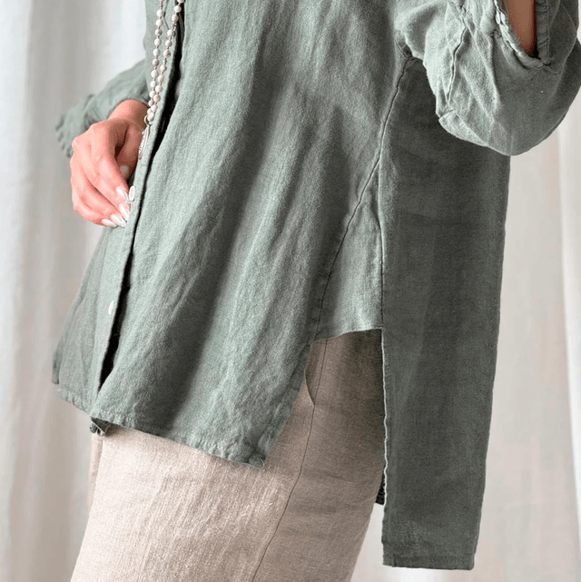 Margot linen shirt Camo