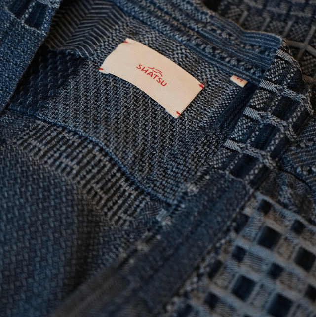 Shatsu Ju San cotton denim patchwork Blue
