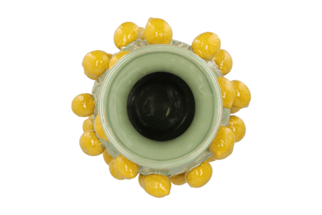 Fruit lemon pistache vase 