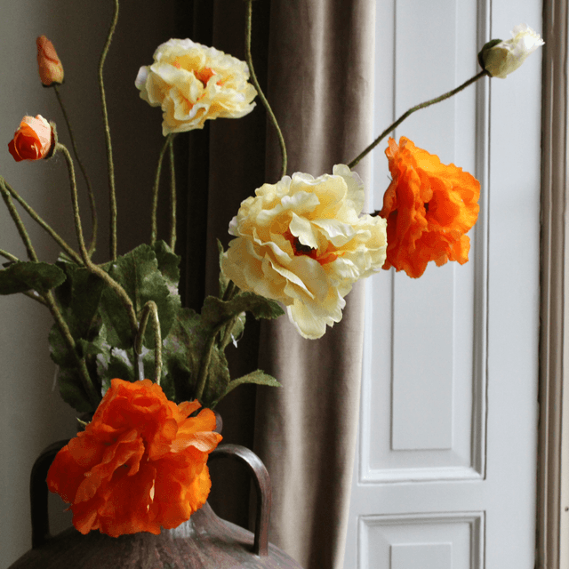 Silk-Ka Klaproos tak 109cm geel