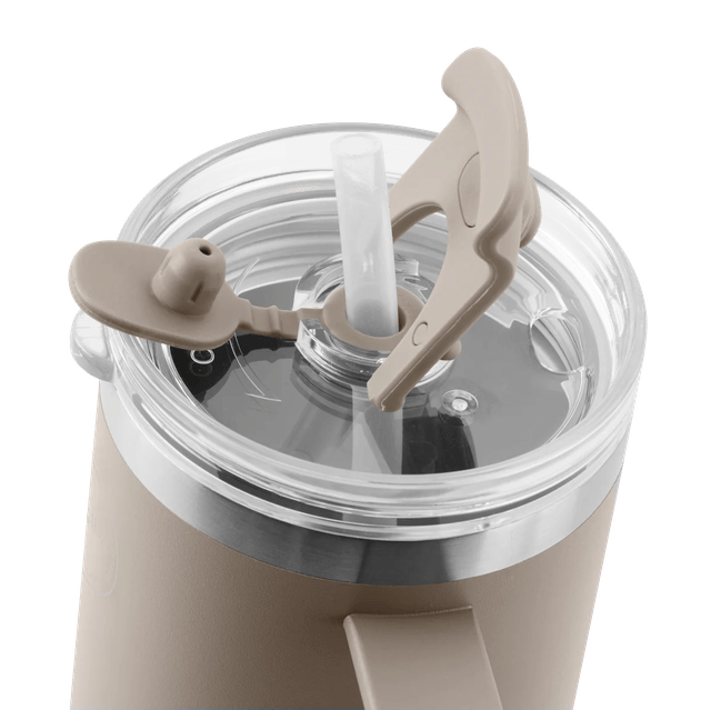 Thermo Cup with Straw Cream Beige 885ML